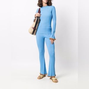 Holzweiler Dahlia Knit Trouser Women’s size X-Small in Mid Blue